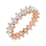 Sapphire Row Lab-Grown Diamond Petite Round Eternity Band - 14K Rose Gold, 3 mm, 5