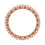 Sapphire Row Lab-Grown Diamond Petite Round Eternity Band - 14K Rose Gold, 3 mm, 7 (view 2)