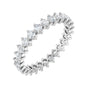 Sapphire Row Lab-Grown Diamond Petite Round Eternity Band - 14K White Gold, 2.25 mm, 7