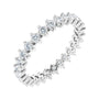 Sapphire Row Lab-Grown Diamond Petite Round Eternity Band - 14K White Gold, 2.25 mm, 8