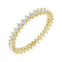 Sapphire Row Lab-Grown Diamond Petite Round Eternity Band - 14K Yellow Gold, 1.7 mm, 8