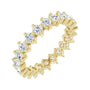 Sapphire Row Lab-Grown Diamond Petite Round Eternity Band - 14K Yellow Gold, 2.5 mm, 5