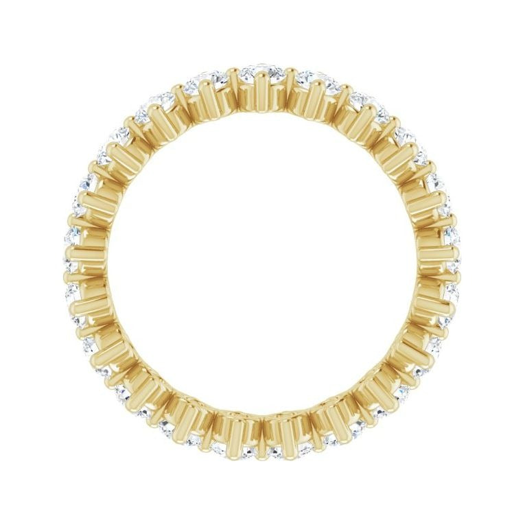 Sapphire Row Lab-Grown Diamond Petite Round Eternity Band - 14K Yellow Gold, 2.8 mm, 6 (view 2)