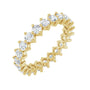 Sapphire Row Lab-Grown Diamond Petite Round Eternity Band - 14K Yellow Gold, 2.8 mm, 7