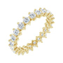 Sapphire Row Lab-Grown Diamond Petite Round Eternity Band - 14K Yellow Gold, 2.8 mm, 8