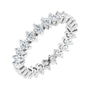 Sapphire Row Lab-Grown Diamond Petite Round Eternity Band - Platinum, 2.25 mm, 5