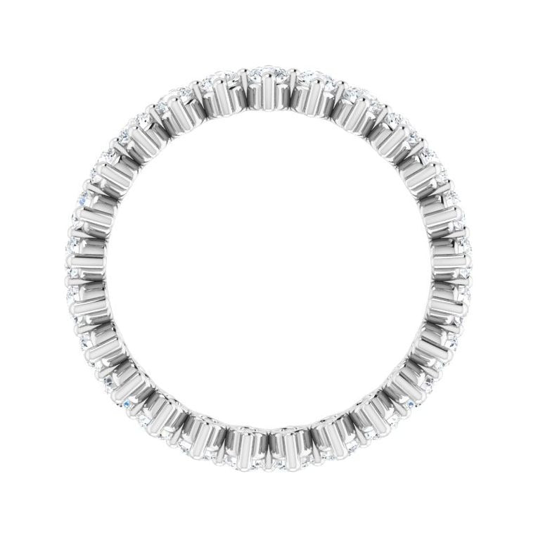 Sapphire Row Lab-Grown Diamond Petite Round Eternity Band - Platinum, 2.25 mm, 6 (view 2)