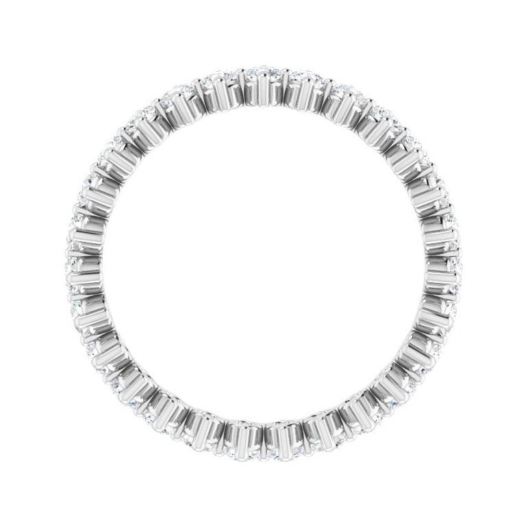 Sapphire Row Lab-Grown Diamond Petite Round Eternity Band - Platinum, 2.25 mm, 8 (view 2)