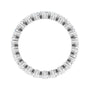 Sapphire Row Lab-Grown Diamond Petite Round Eternity Band - 14K White Gold, 2.5 mm, 5 (view 2)