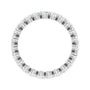 Sapphire Row Lab-Grown Diamond Petite Round Eternity Band - 14K White Gold, 2.5 mm, 6 (view 2)
