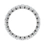 Sapphire Row Lab-Grown Diamond Petite Round Eternity Band - 14K White Gold, 2.8 mm, 7 (view 2)