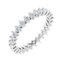 Sapphire Row Lab-Grown Diamond Petite Round Eternity Band - 14K White Gold, 2 mm, 6
