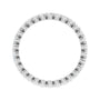 Sapphire Row Lab-Grown Diamond Petite Round Eternity Band - 14K White Gold, 2 mm, 8 (view 2)