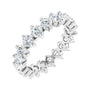 Sapphire Row Lab-Grown Diamond Petite Round Eternity Band - 14K White Gold, 3 mm, 5