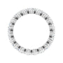 Sapphire Row Lab-Grown Diamond Petite Round Eternity Band - 14K White Gold, 3 mm, 5 (view 2)