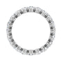 Sapphire Row Lab-Grown Diamond Petite Round Eternity Band - 14K White Gold, 3 mm, 7 (view 2)