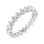 Sapphire Row Lab-Grown Diamond Petite Round Eternity Band - 14K White Gold, 3 mm, 8