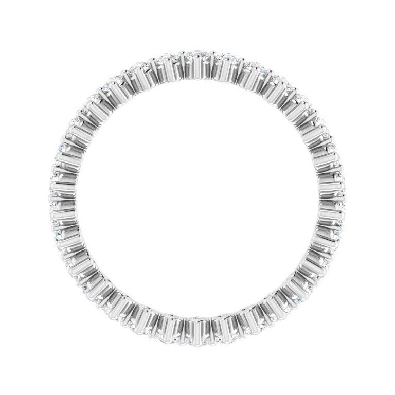 Sapphire Row Lab-Grown Diamond Petite Round Eternity Band - Platinum, 1.7 mm, 6 (view 2)