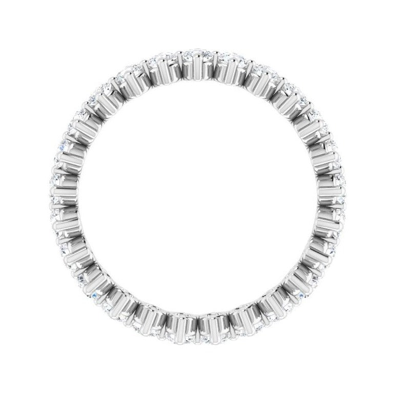 Sapphire Row Lab-Grown Diamond Petite Round Eternity Band - Platinum, 2.5 mm, 8 (view 2)