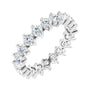 Sapphire Row Lab-Grown Diamond Petite Round Eternity Band - Platinum, 2.8 mm, 5