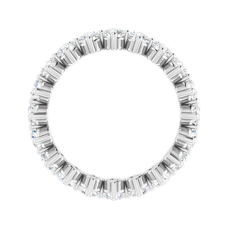 Sapphire Row Lab-Grown Diamond Petite Round Eternity Band - Platinum, 2.8 mm, 5 (view 2)