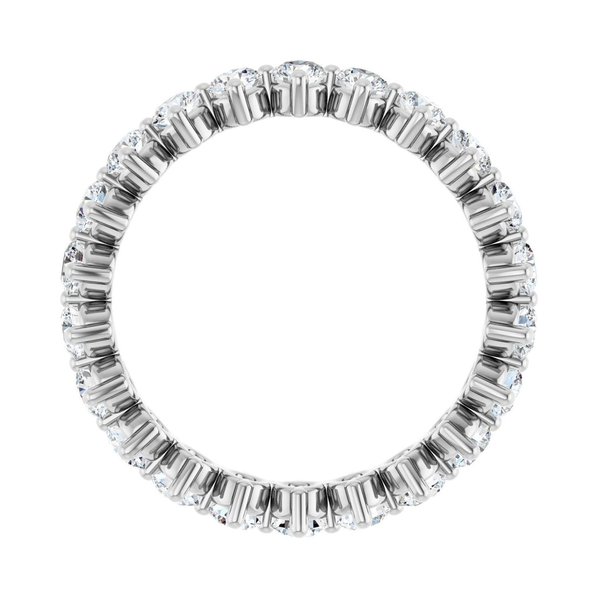 Sapphire Row Lab-Grown Diamond Petite Round Eternity Band - Platinum, 2.8 mm, 7 (view 2)