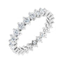 Sapphire Row Lab-Grown Diamond Petite Round Eternity Band - Platinum, 2.8 mm, 8