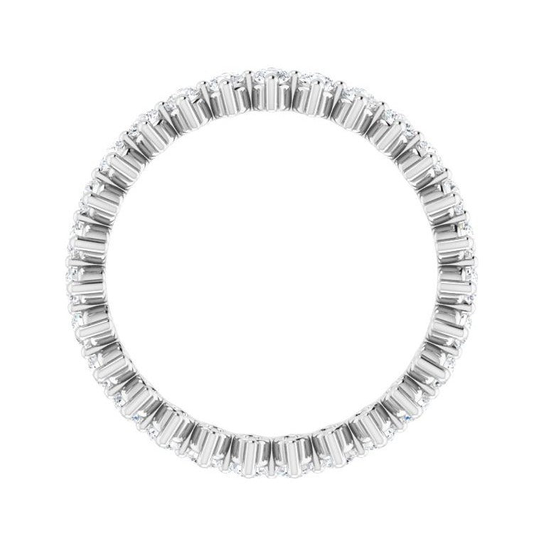 Sapphire Row Lab-Grown Diamond Petite Round Eternity Band - Platinum, 2 mm, 6 (view 2)