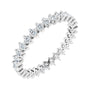 Sapphire Row Lab-Grown Diamond Petite Round Eternity Band - Platinum, 2 mm, 8