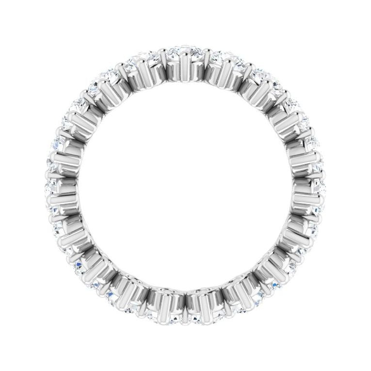 Sapphire Row Lab-Grown Diamond Petite Round Eternity Band - Platinum, 3 mm, 5 (view 2)