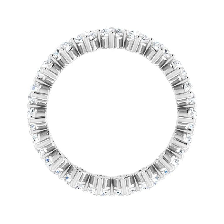 Sapphire Row Lab-Grown Diamond Petite Round Eternity Band - Platinum, 3 mm, 6 (view 2)