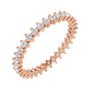 Sapphire Row Lab-Grown Diamond Petite Round Eternity Band - 14K Rose Gold, 1.7 mm, 8