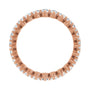 Sapphire Row Lab-Grown Diamond Petite Round Eternity Band - 14K Rose Gold, 2.5 mm, 7 (view 2)