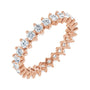 Sapphire Row Lab-Grown Diamond Petite Round Eternity Band - 14K Rose Gold, 2.5 mm, 8