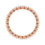 Sapphire Row Lab-Grown Diamond Petite Round Eternity Band - 14K Rose Gold, 2.5 mm, 8 (view 2)