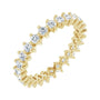 Sapphire Row Lab-Grown Diamond Petite Round Eternity Band - 14K Yellow Gold, 2 mm, 5