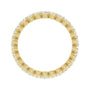 Sapphire Row Lab-Grown Diamond Petite Round Eternity Band - 14K Yellow Gold, 2 mm, 5 (view 2)