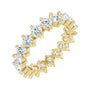 Sapphire Row Lab-Grown Diamond Petite Round Eternity Band - 14K Yellow Gold, 3 mm, 5