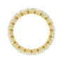 Sapphire Row Lab-Grown Diamond Petite Round Eternity Band - 14K Yellow Gold, 3 mm, 5 (view 2)