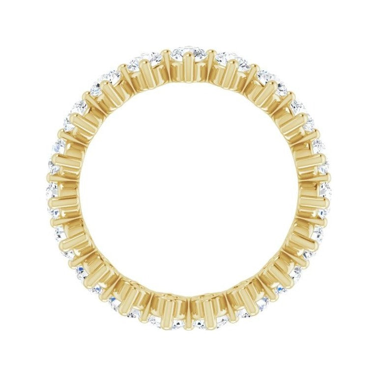 Sapphire Row Lab-Grown Diamond Petite Round Eternity Band - 14K Yellow Gold, 3 mm, 6 (view 2)