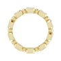 Sapphire Row Natural Diamond Asscher Beaded Band - 14K Yellow Gold, 2.5 × 2.5 mm, 5 (view 2)