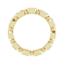 Sapphire Row Natural Diamond Asscher Beaded Band - 14K Yellow Gold, 2.5 × 2.5 mm, 6 (view 2)
