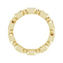 Sapphire Row Natural Diamond Asscher Beaded Band - 14K Yellow Gold, 2.5 × 2.5 mm, 7 (view 2)