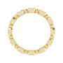Sapphire Row Natural Diamond Asscher Beaded Band - 14K Yellow Gold, 2 × 2 mm, 6 (view 2)