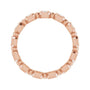 Sapphire Row Natural Diamond Asscher Beaded Band - 14K Rose Gold, 2 × 2 mm, 7 (view 2)