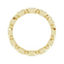 Sapphire Row Natural Diamond Asscher Beaded Band - 14K Yellow Gold, 2 × 2 mm (view 2)