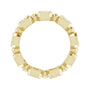 Sapphire Row Natural Diamond Asscher Beaded Band - 14K Yellow Gold, 3 × 3 mm (view 2)
