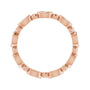 Sapphire Row Natural Diamond Marquise Beaded Band - 14K Rose Gold, 3.5 × 1.75 mm, 6 (view 2)