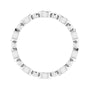 Sapphire Row Natural Diamond Marquise Beaded Band - Platinum, 3 × 1.5 mm, 6 (view 2)
