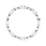 Sapphire Row Natural Diamond Marquise Beaded Band - Platinum, 4 × 2 mm, 6 (view 2)